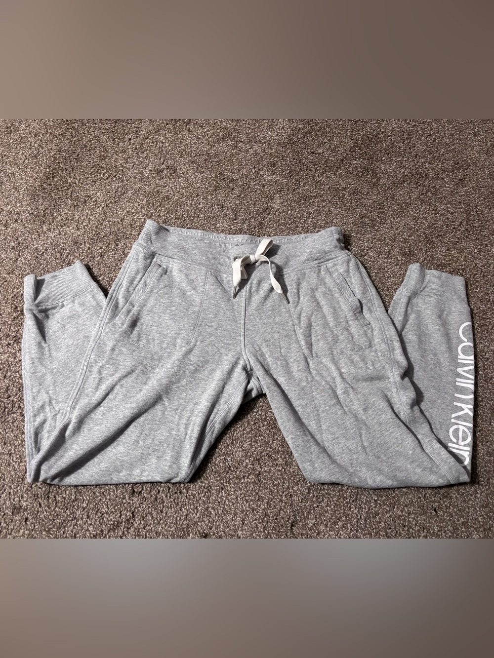 Calvin Klein Performance Heather Gray Track Joggers